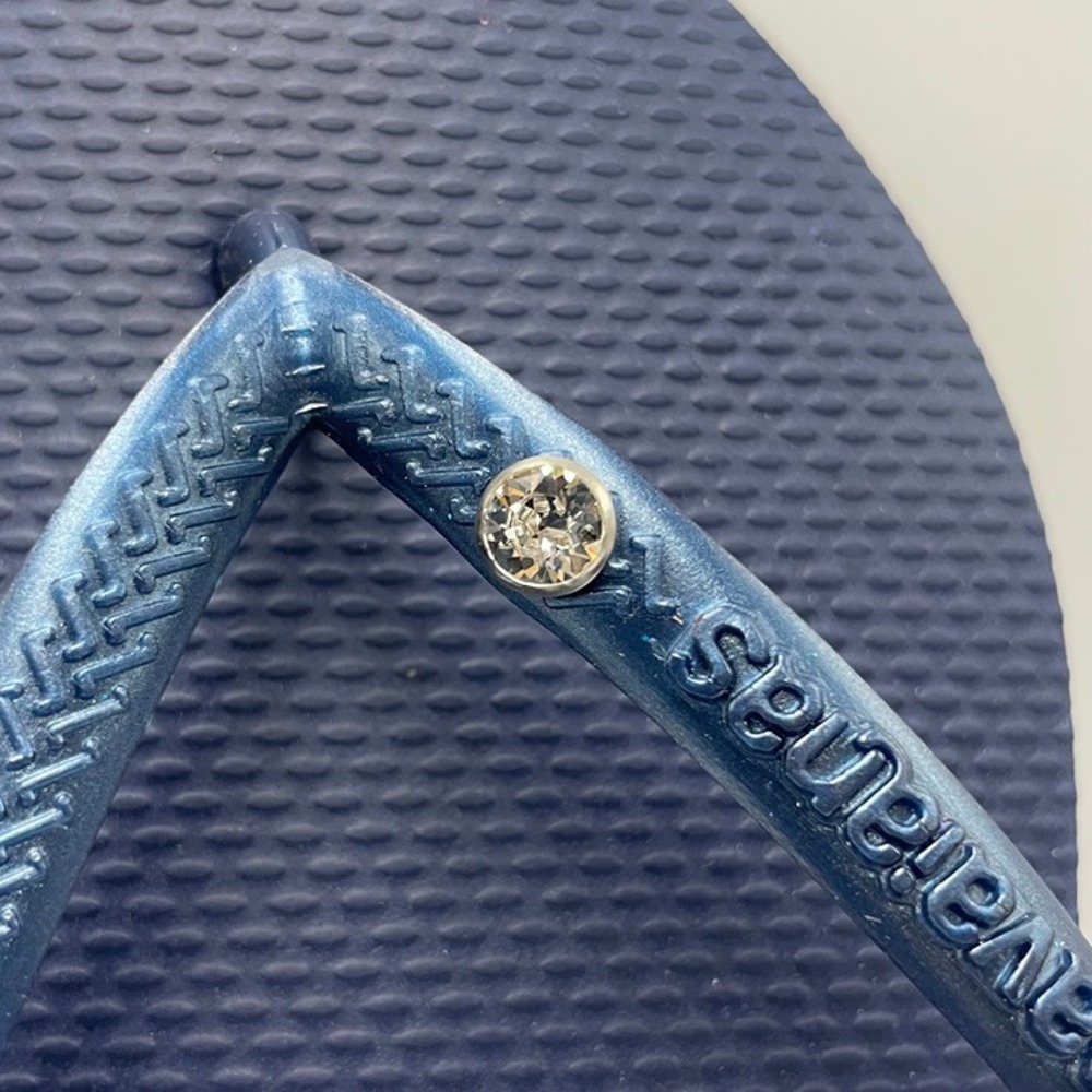 SLCR0011 W's 7/8 Swarovski x Havaianas Lumina Crystal flip flops sandals